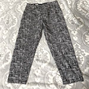 Casablanca Printed Capri Legging, Size S, Black and White patterned